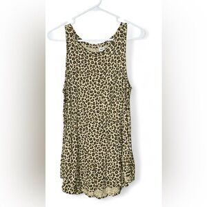 5/$25 Old Navy Animal Print Long length Tank Sz M relaxed fit SOFT Luxe